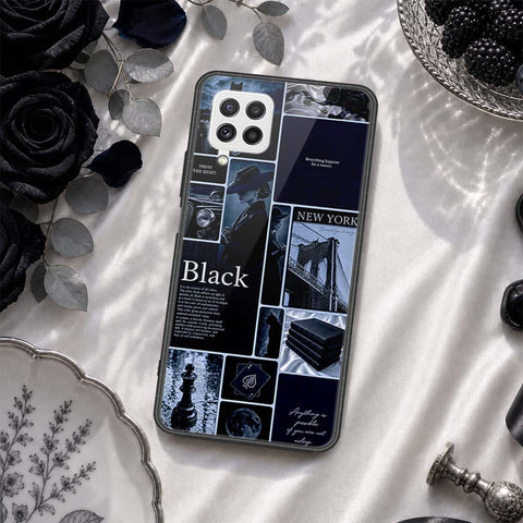 Samsung Galaxy A22 Cover - ONation Aesthetic Collage Series - HQ Ultra Shine Premium Infinity Glass Soft Silicon Borders Case