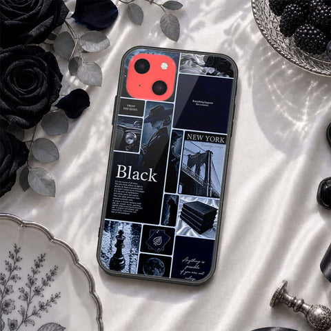 iPhone 13 Mini Cover - ONation Aesthetic Collage Series - HQ Ultra Shine Premium Infinity Glass Soft Silicon Borders Case