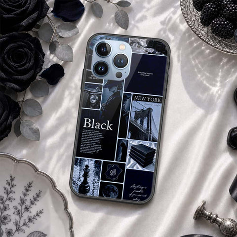 iPhone 13 Pro Cover - ONation Aesthetic Collage Series - HQ Ultra Shine Premium Infinity Glass Soft Silicon Borders Case
