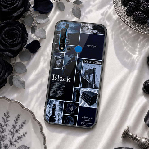 Huawei P20 Lite 2019 Cover - ONation Aesthetic Collage Series - HQ Ultra Shine Premium Infinity Glass Soft Silicon Borders Case