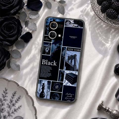 Oppo Reno 7 4G Cover - ONation Aesthetic Collage Series - HQ Ultra Shine Premium Infinity Glass Soft Silicon Borders Case