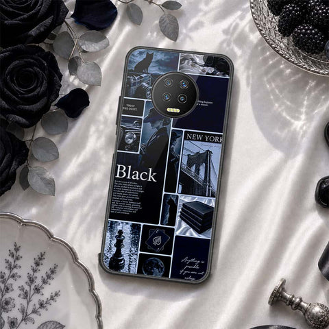 Infinix Note 7 Cover - ONation Aesthetic Collage Series - HQ Ultra Shine Premium Infinity Glass Soft Silicon Borders Case
