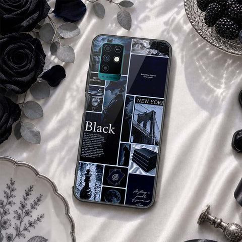 Infinix Note 10 Cover - ONation Aesthetic Collage Series - HQ Ultra Shine Premium Infinity Glass Soft Silicon Borders Case