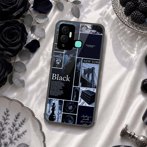 Infinix Hot 12i Cover - ONation Aesthetic Collage Series - HQ Ultra Shine Premium Infinity Glass Soft Silicon Borders Case