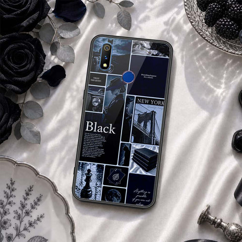Realme 3 Cover - ONation Aesthetic Collage Series - HQ Ultra Shine Premium Infinity Glass Soft Silicon Borders Case
