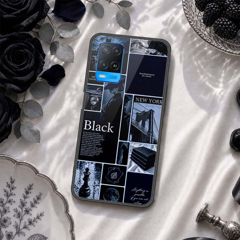 Oppo A54 4G Cover - ONation Aesthetic Collage Series - HQ Ultra Shine Premium Infinity Glass Soft Silicon Borders Case