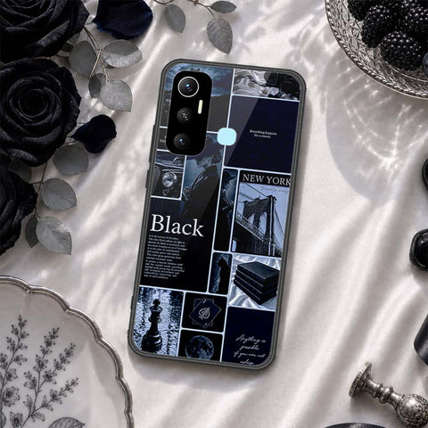 Infinix Hot 11 Cover - ONation Aesthetic Collage Series - HQ Ultra Shine Premium Infinity Glass Soft Silicon Borders Case