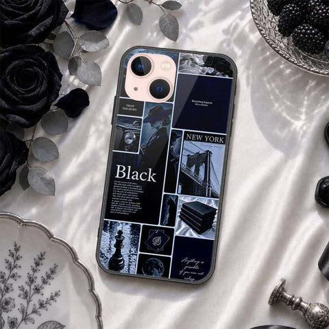 iPhone 14 Plus Cover - ONation Aesthetic Collage Series - HQ Ultra Shine Premium Infinity Glass Soft Silicon Borders Case