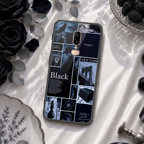 OnePlus 6 Cover - ONation Aesthetic Collage Series - HQ Ultra Shine Premium Infinity Glass Soft Silicon Borders Case