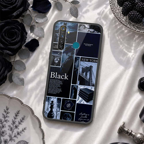 Realme 5 Pro Cover - ONation Aesthetic Collage Series - HQ Ultra Shine Premium Infinity Glass Soft Silicon Borders Case