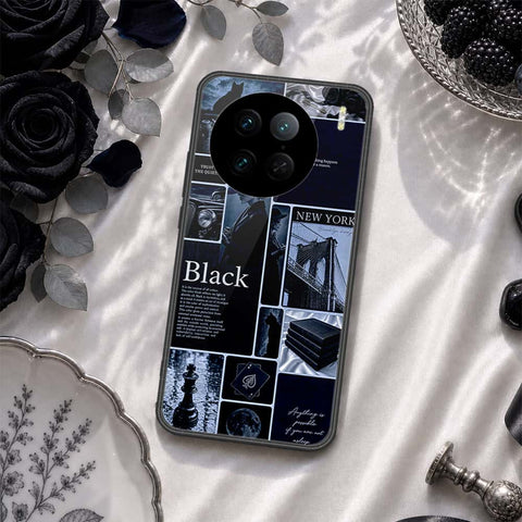Vivo X90 Pro Cover - ONation Aesthetic Collage Series - HQ Ultra Shine Premium Infinity Glass Soft Silicon Borders Case