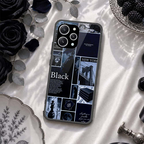Xiaomi Redmi 12 Cover - ONation Aesthetic Collage Series - HQ Ultra Shine Premium Infinity Glass Soft Silicon Borders Case