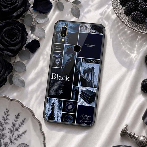Vivo V11i Cover - ONation Aesthetic Collage Series - HQ Ultra Shine Premium Infinity Glass Soft Silicon Borders Case