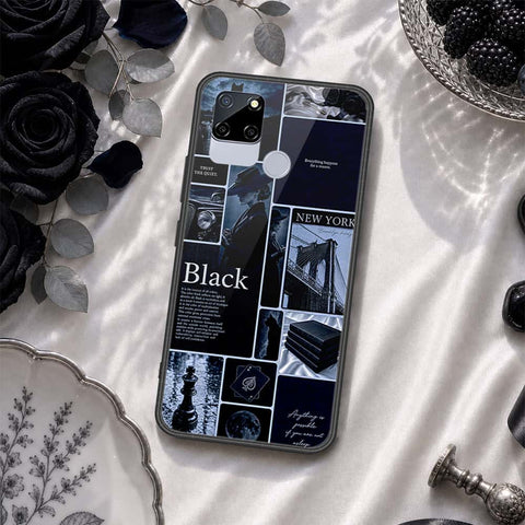 Realme C12 Cover - ONation Aesthetic Collage Series - HQ Ultra Shine Premium Infinity Glass Soft Silicon Borders Case