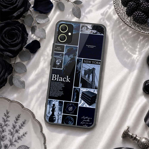 Samsung Galaxy F05 Cover - ONation Aesthetic Collage Series - HQ Ultra Shine Premium Infinity Glass Soft Silicon Borders Case