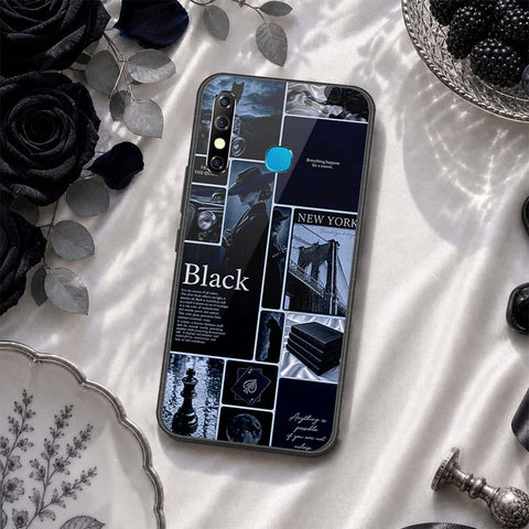 Infinix Hot 8 Cover - ONation Aesthetic Collage Series - HQ Ultra Shine Premium Infinity Glass Soft Silicon Borders Case