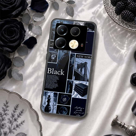 Infinix Note 40 Pro Plus Cover - ONation Aesthetic Collage Series - HQ Ultra Shine Premium Infinity Glass Soft Silicon Borders Case