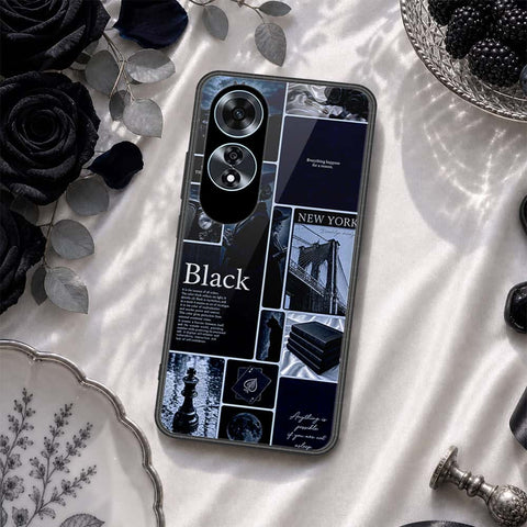 Oppo A60 Cover - ONation Aesthetic Collage Series - HQ Ultra Shine Premium Infinity Glass Soft Silicon Borders Case