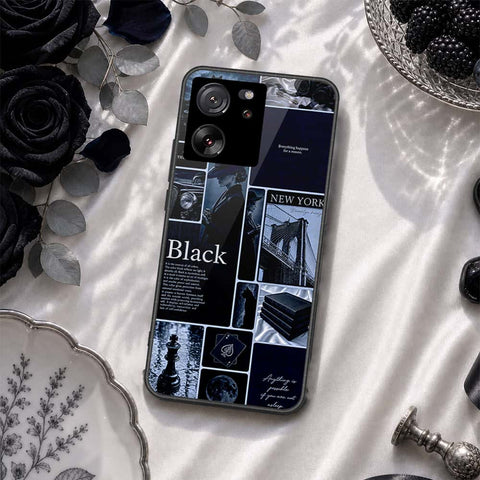 Xiaomi 13T Cover - ONation Aesthetic Collage Series - HQ Ultra Shine Premium Infinity Glass Soft Silicon Borders Case