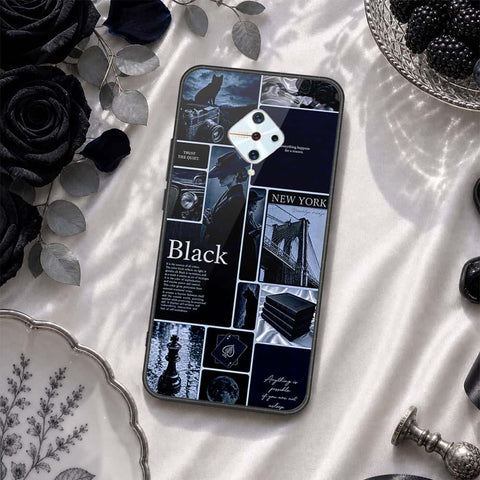 Vivo Y9s Cover - ONation Aesthetic Collage Series - HQ Ultra Shine Premium Infinity Glass Soft Silicon Borders Case