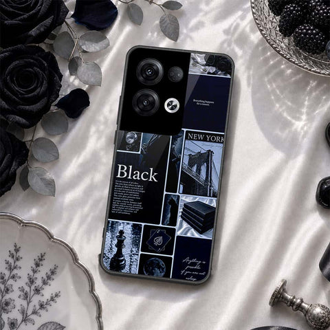 Oppo Reno 8 Pro Plus Cover - ONation Aesthetic Collage Series - HQ Ultra Shine Premium Infinity Glass Soft Silicon Borders Case