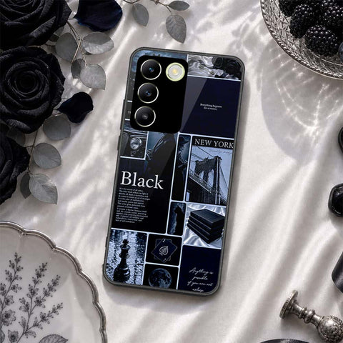 Vivo Y100 4G Cover - ONation Aesthetic Collage Series - HQ Ultra Shine Premium Infinity Glass Soft Silicon Borders Case