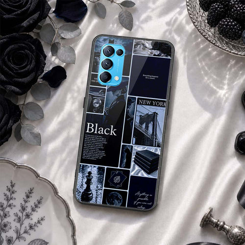 Oppo Reno 5 5G Cover - ONation Aesthetic Collage Series - HQ Ultra Shine Premium Infinity Glass Soft Silicon Borders Case