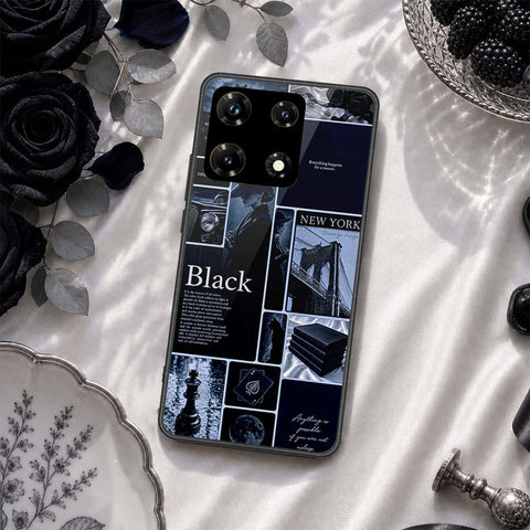 Infinix Note 30 VIP Cover - ONation Aesthetic Collage Series - HQ Ultra Shine Premium Infinity Glass Soft Silicon Borders Case