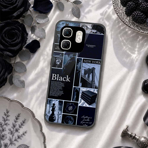 Infinix Smart 9 Cover - ONation Aesthetic Collage Series - HQ Ultra Shine Premium Infinity Glass Soft Silicon Borders Case