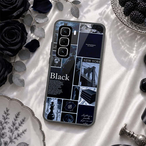 Infinix Hot 50 Pro Plus Cover - ONation Aesthetic Collage Series - HQ Ultra Shine Premium Infinity Glass Soft Silicon Borders Case