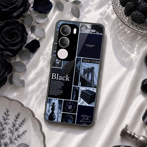 Vivo Y29 5G Cover - ONation Aesthetic Collage Series - HQ Ultra Shine Premium Infinity Glass Soft Silicon Borders Case