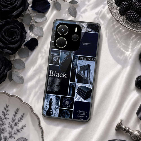 Xiaomi Redmi Note 14 4G Cover - ONation Aesthetic Collage Series - HQ Ultra Shine Premium Infinity Glass Soft Silicon Borders Case