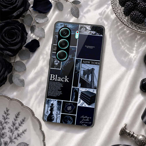 Tecno Camon 40 Pro 5G Cover - ONation Aesthetic Collage Series - HQ Ultra Shine Premium Infinity Glass Soft Silicon Borders Case