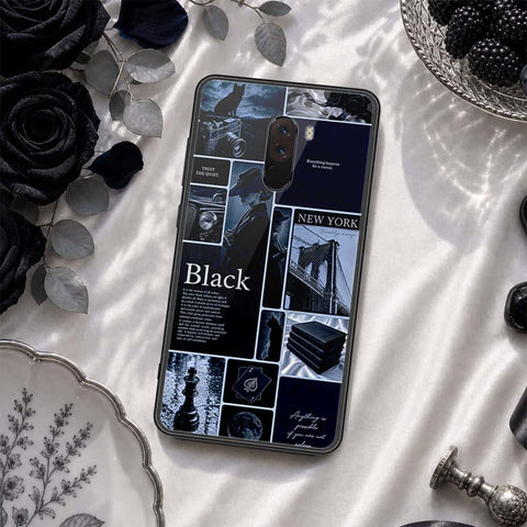 Xiaomi Pocophone F1 Cover - ONation Aesthetic Collage Series - HQ Ultra Shine Premium Infinity Glass Soft Silicon Borders Case