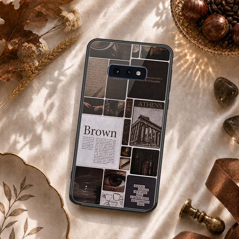 Samsung Galaxy S10e Cover - ONation Aesthetic Collage Series - HQ Ultra Shine Premium Infinity Glass Soft Silicon Borders Case