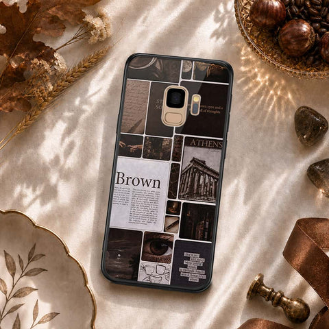 Samsung Galaxy S9 Cover - ONation Aesthetic Collage Series - HQ Ultra Shine Premium Infinity Glass Soft Silicon Borders Case