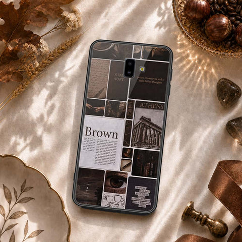 Samsung Galaxy J6 Plus 2018 Cover - ONation Aesthetic Collage Series - HQ Ultra Shine Premium Infinity Glass Soft Silicon Borders Case