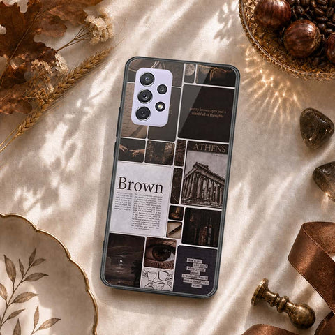Samsung Galaxy A72 Cover - ONation Aesthetic Collage Series - HQ Ultra Shine Premium Infinity Glass Soft Silicon Borders Case