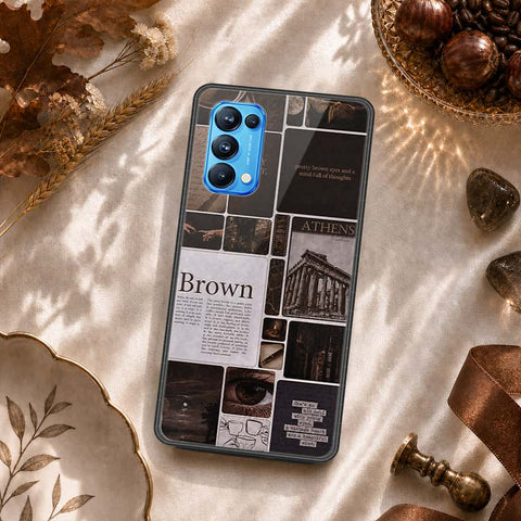 Oppo Reno 5 Pro 5G Cover - ONation Aesthetic Collage Series - HQ Ultra Shine Premium Infinity Glass Soft Silicon Borders Case