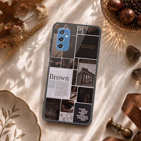 Samsung Galaxy M52 5G Cover - ONation Aesthetic Collage Series - HQ Ultra Shine Premium Infinity Glass Soft Silicon Borders Case