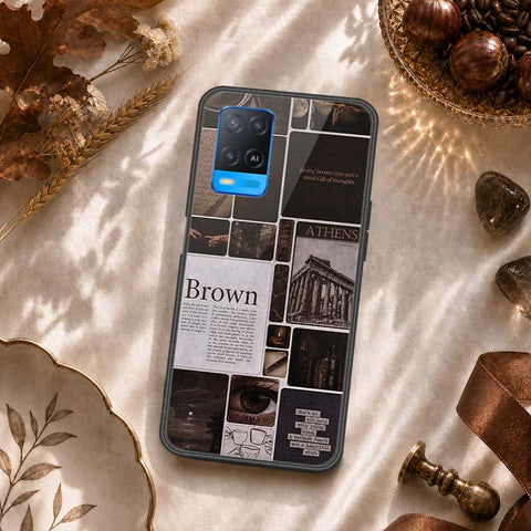 Oppo A54 4G Cover - ONation Aesthetic Collage Series - HQ Ultra Shine Premium Infinity Glass Soft Silicon Borders Case