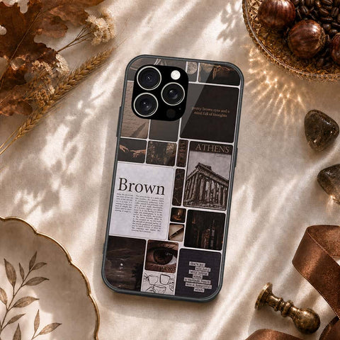 IPhone 15 Pro Cover - ONation Aesthetic Collage Series - HQ Ultra Shine Premium Infinity Glass Soft Silicon Borders Case