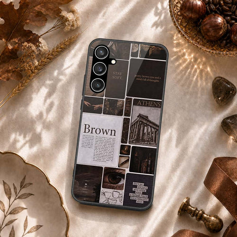 Samsung Galaxy S23 FE Cover - ONation Aesthetic Collage Series - HQ Ultra Shine Premium Infinity Glass Soft Silicon Borders Case