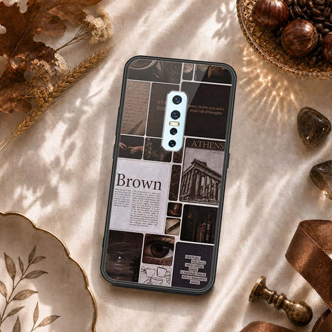 Vivo V17 Pro Cover - ONation Aesthetic Collage Series - HQ Ultra Shine Premium Infinity Glass Soft Silicon Borders Case