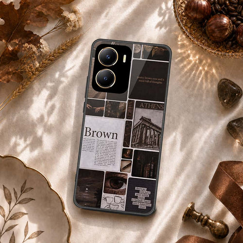 Vivo Y16 Cover - ONation Aesthetic Collage Series - HQ Ultra Shine Premium Infinity Glass Soft Silicon Borders Case