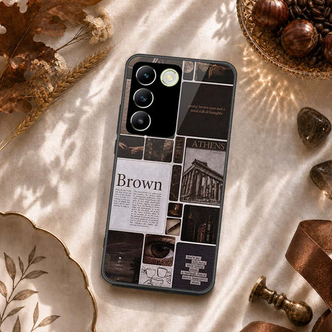 Vivo Y100 4G Cover - ONation Aesthetic Collage Series - HQ Ultra Shine Premium Infinity Glass Soft Silicon Borders Case