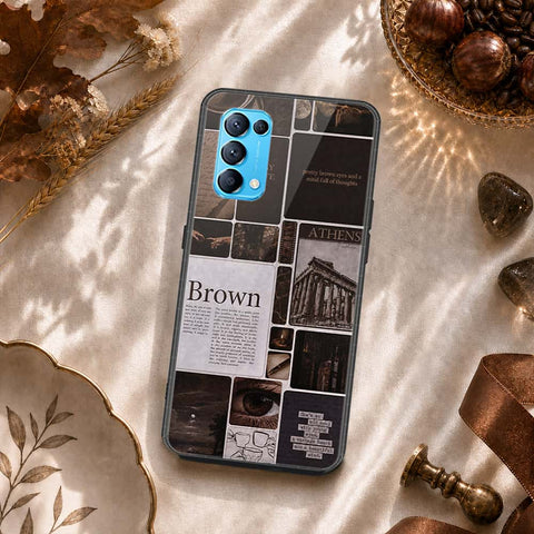Oppo Reno 5 5G Cover - ONation Aesthetic Collage Series - HQ Ultra Shine Premium Infinity Glass Soft Silicon Borders Case