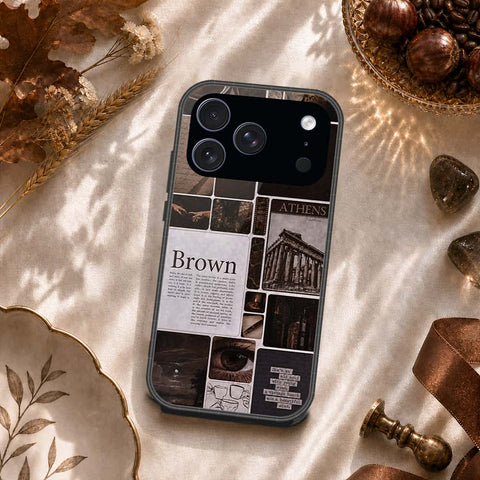 iPhone 17 Pro - ONation Aesthetic Collage Series - HQ Ultra Shine Premium Infinity Glass Soft Silicon Borders Case