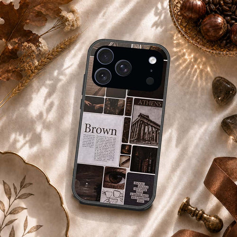 iPhone 17 Pro Max - ONation Aesthetic Collage Series - HQ Ultra Shine Premium Infinity Glass Soft Silicon Borders Case