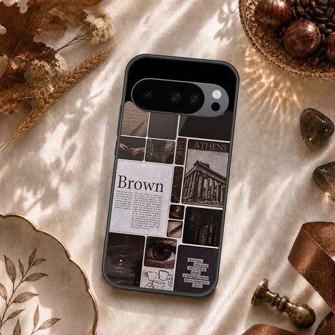 Google Pixel 10 Pro Cover - ONation Aesthetic Collage Series - HQ Ultra Shine Premium Infinity Glass Soft Silicon Borders Case